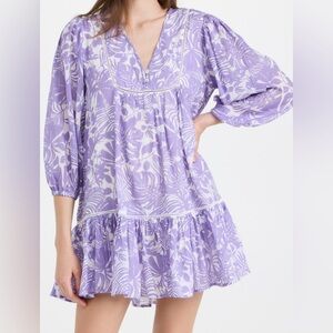 SUNDRY, Palm Beach Ruffle Dress, Bright Orchid, 3